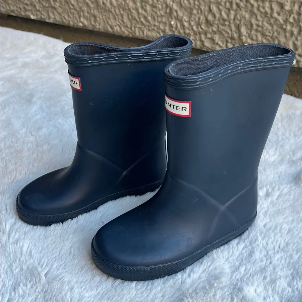 Hunter Kids First  Classic Blue Rain Boots size 10
